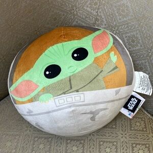 Mandalorian Child Baby Yoda Cloud Pillow Yoda in Carriage Star Wars 11" (Disney)